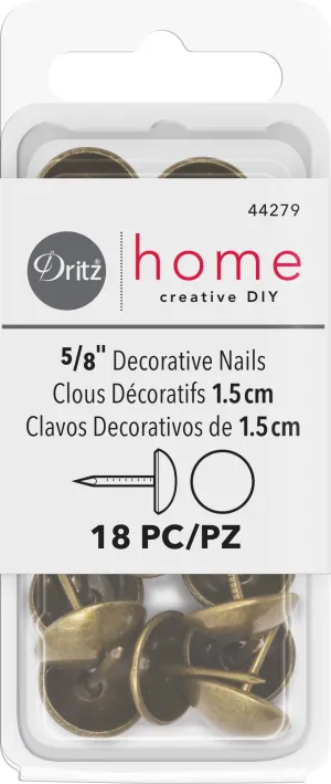 5/8" Smooth Decorative Nails, 18 pc