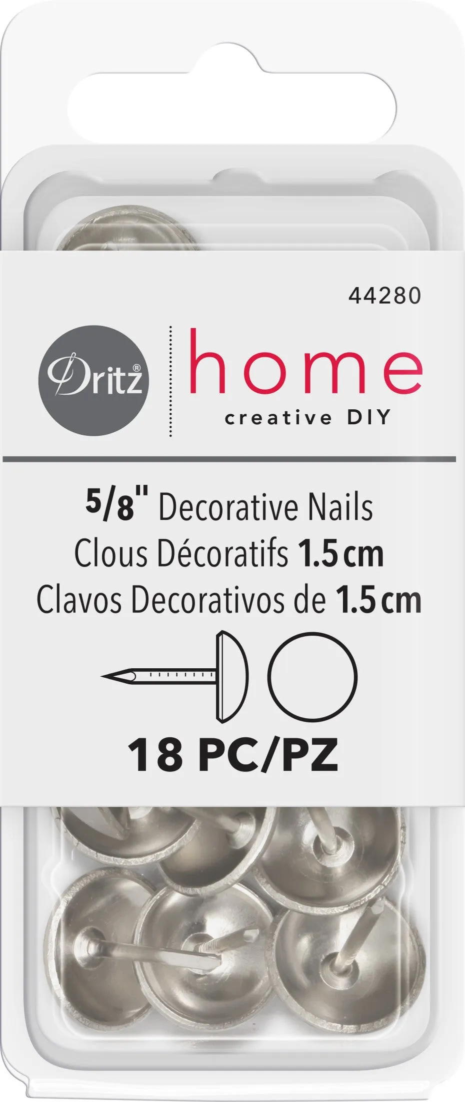 5/8" Smooth Decorative Nails, 18 pc