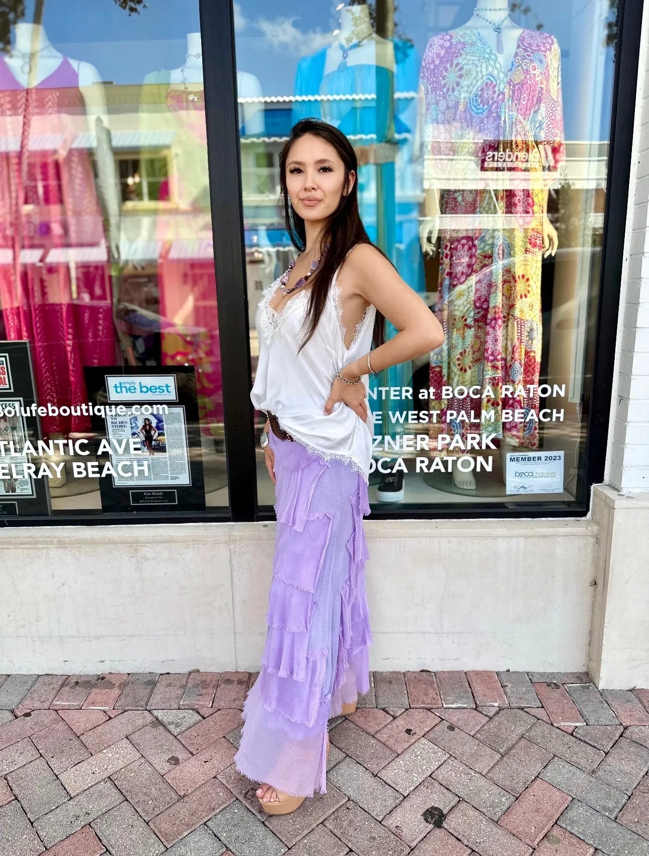 Amalfi Silk Tiered Skirt