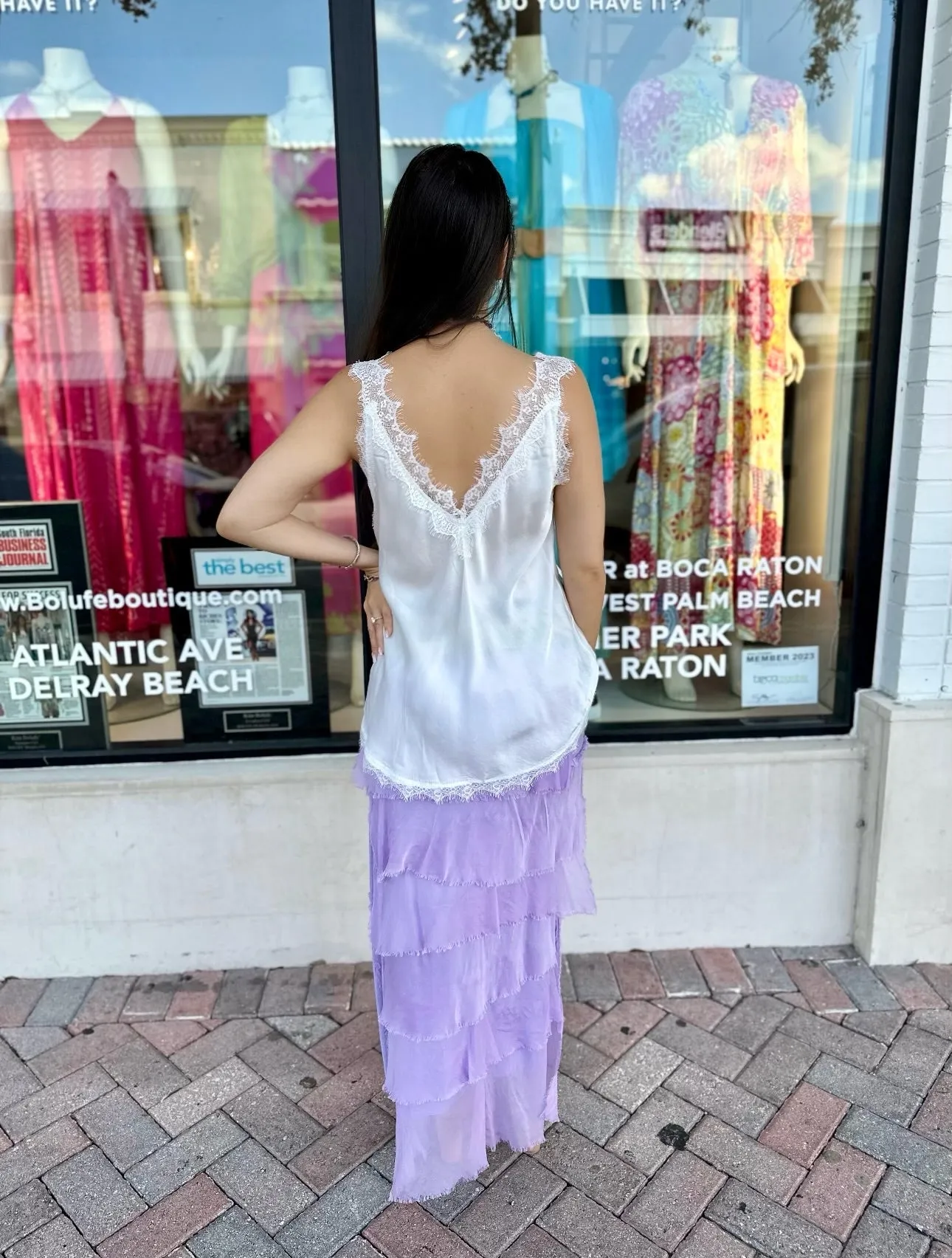Amalfi Silk Tiered Skirt