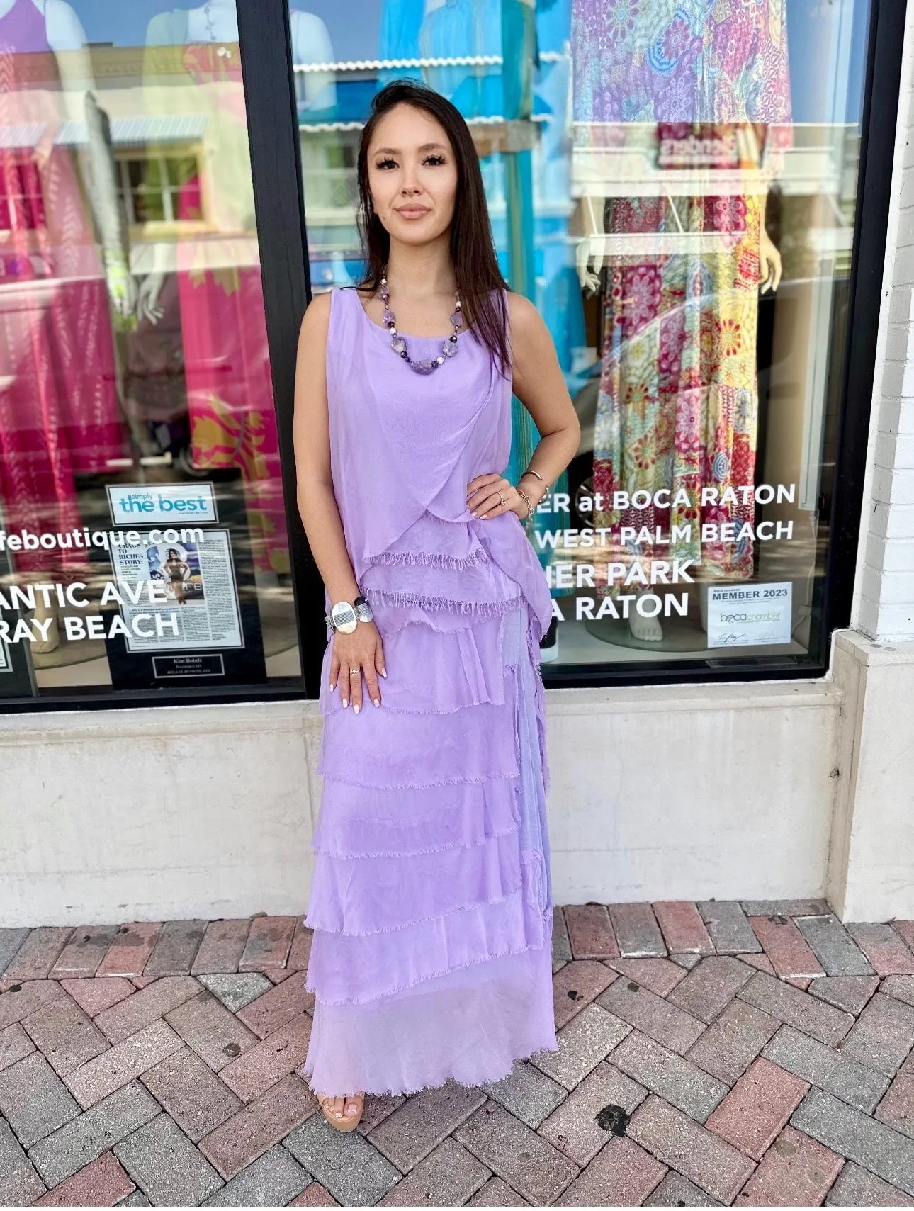 Amalfi Silk Tiered Skirt