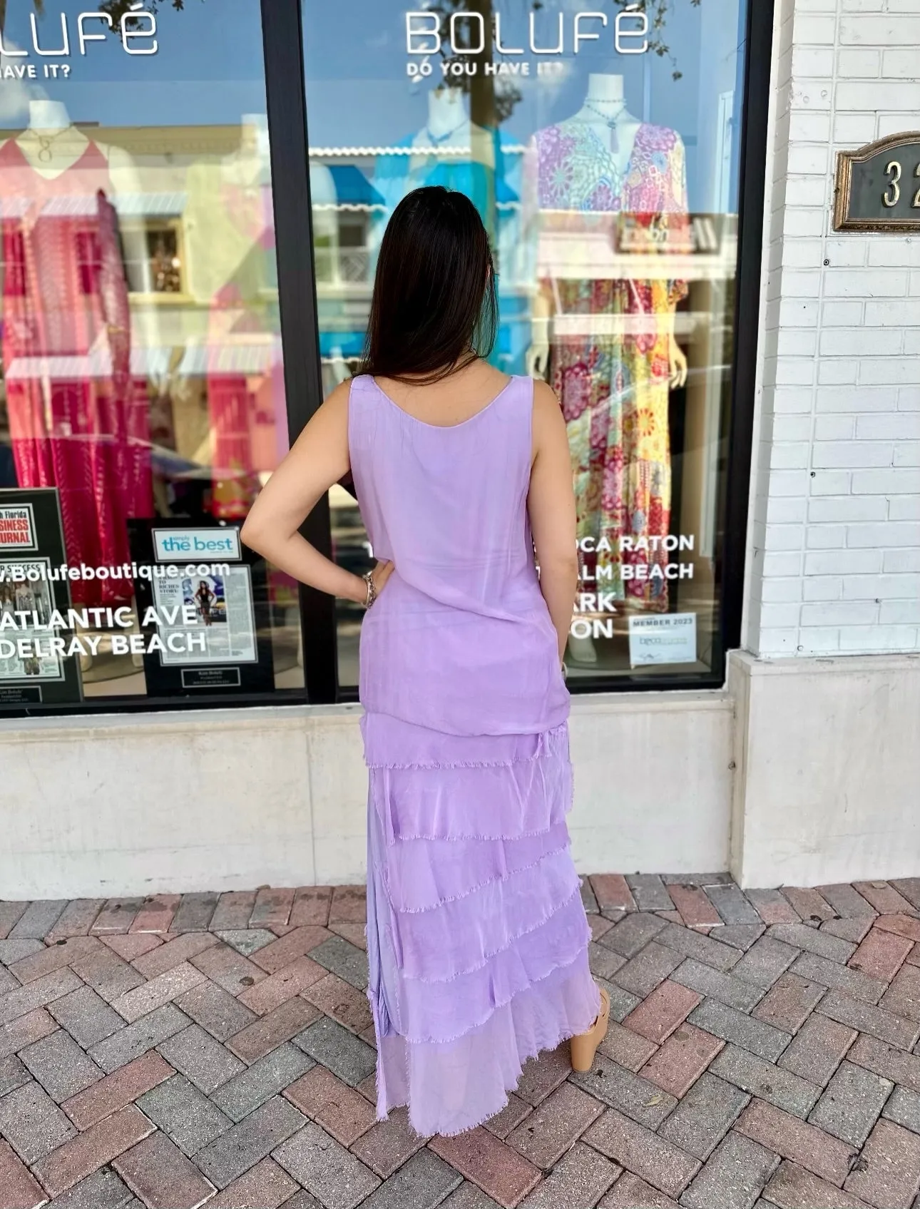 Amalfi Silk Tiered Skirt
