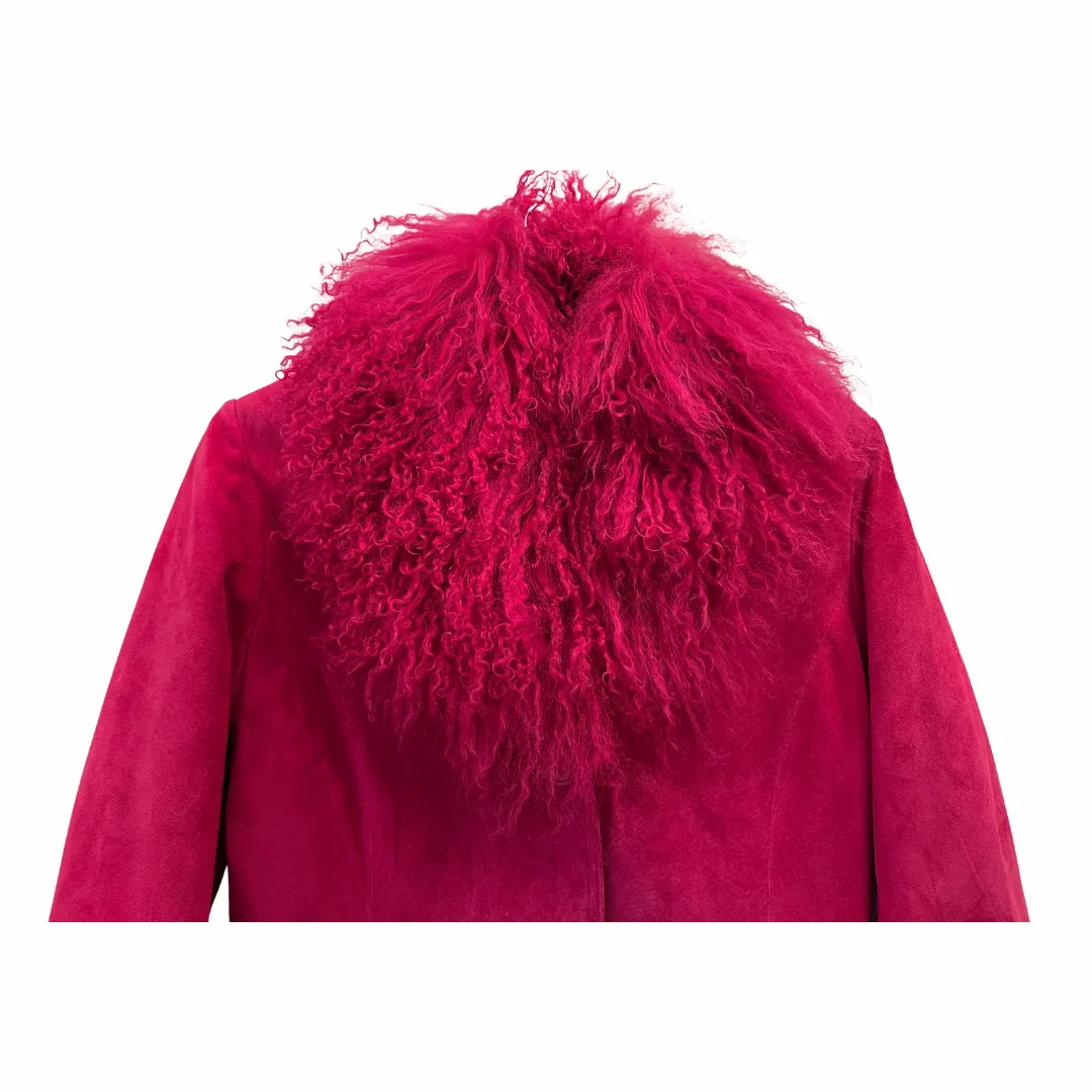 Amazing 1990s Pink Suede Coat