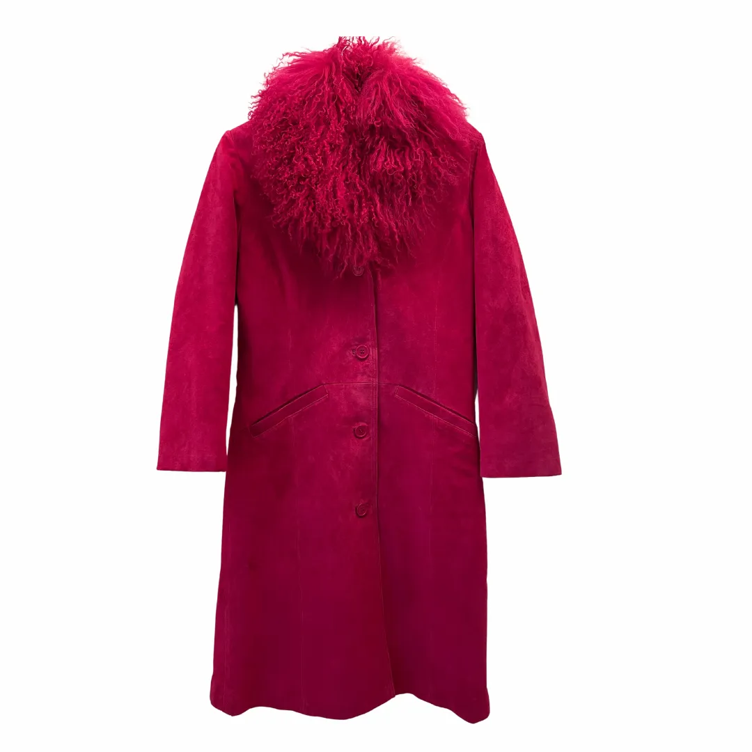 Amazing 1990s Pink Suede Coat