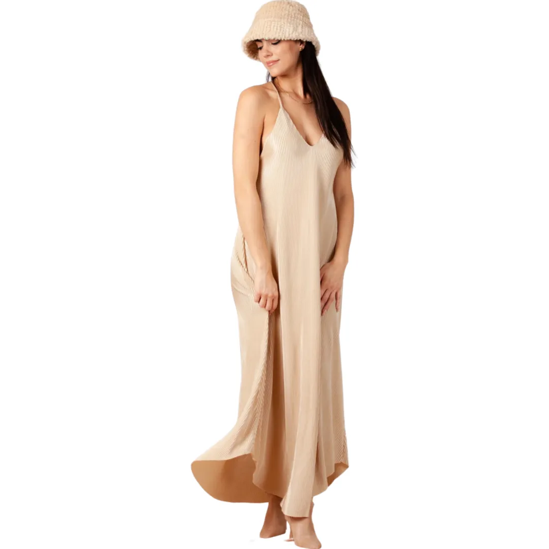 Apparel- Lucca Khloe Plisse Slip Dress