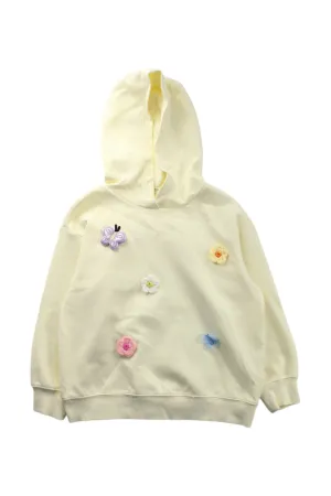 Balabala Hooded Sweatshirt With Floral Embellishments 5-6T