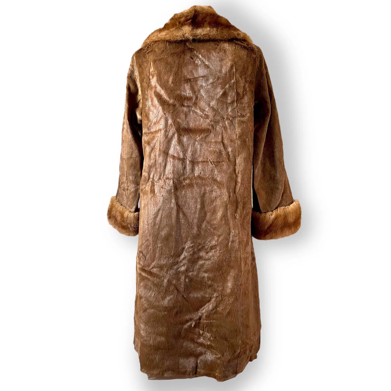 Beautiful Vintage Shaved Mink Coat with Large Collar