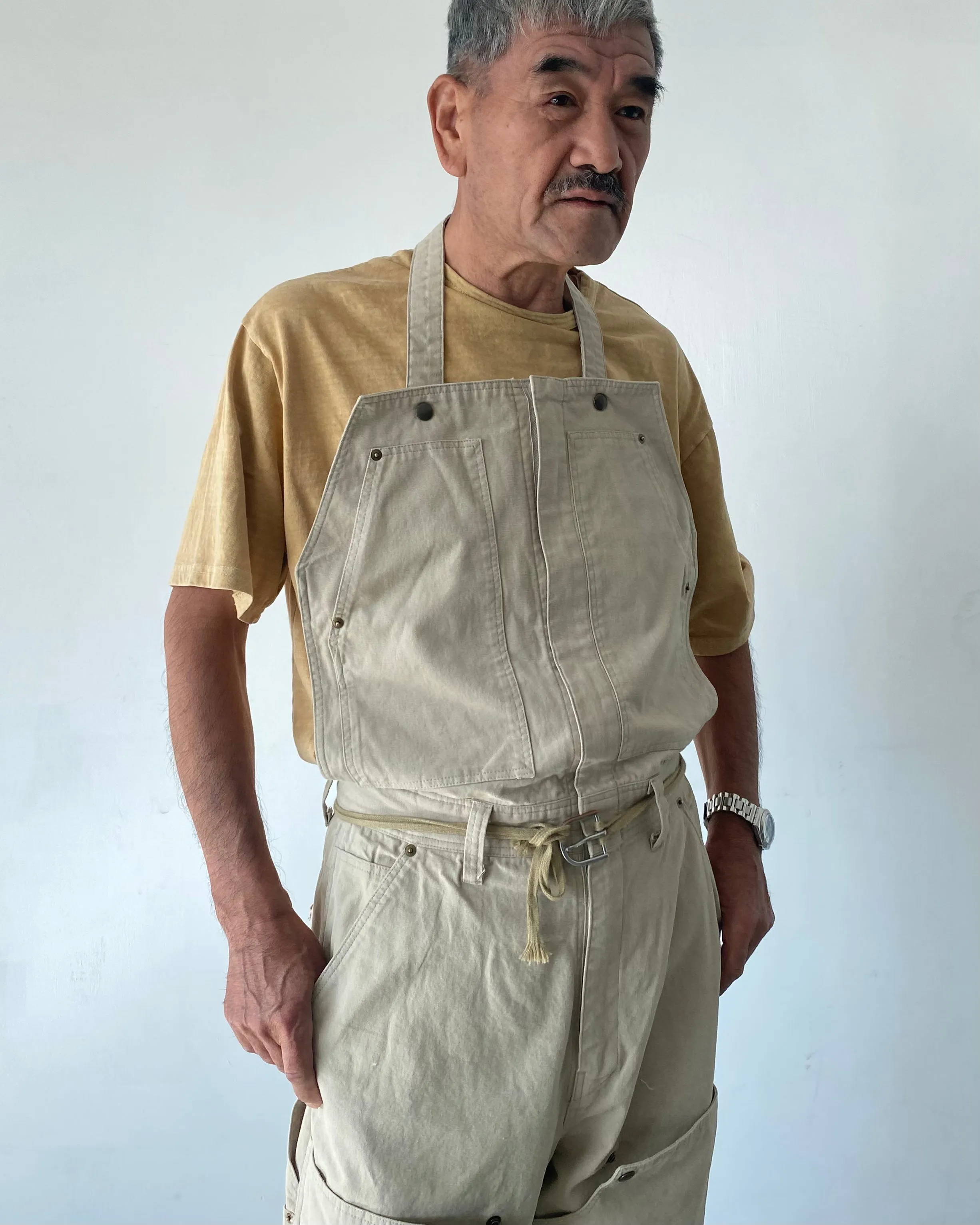 Changable Pocket Overall Beige