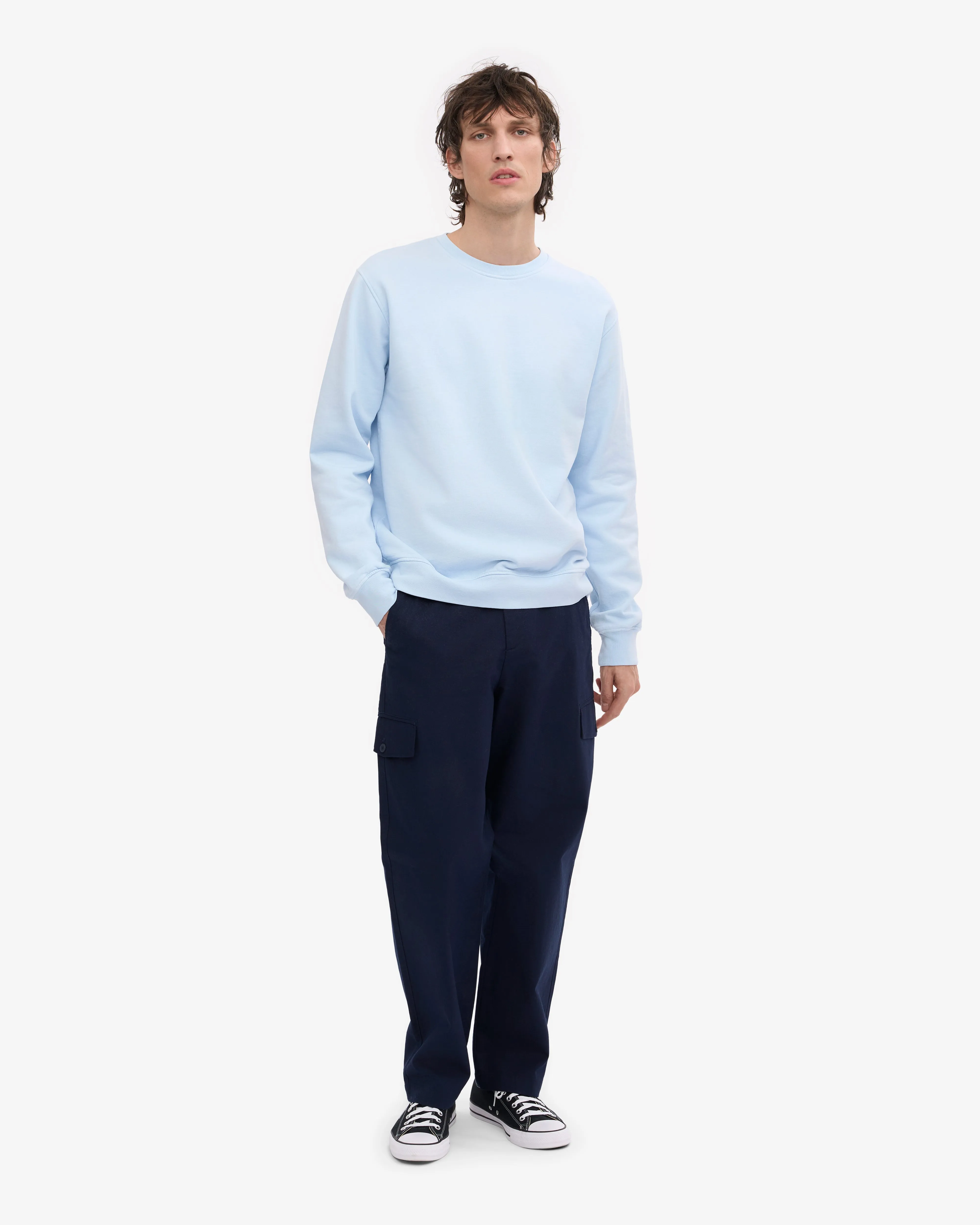 Classic Organic Crew - Polar Blue