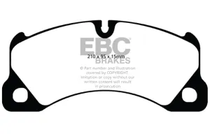 EBC 10  Porsche Cayenne 3.0 Supercharged Hybrid Extra Duty Front Brake Pads