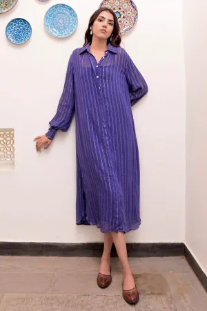 Electric Blue Shirt Dress & Slip