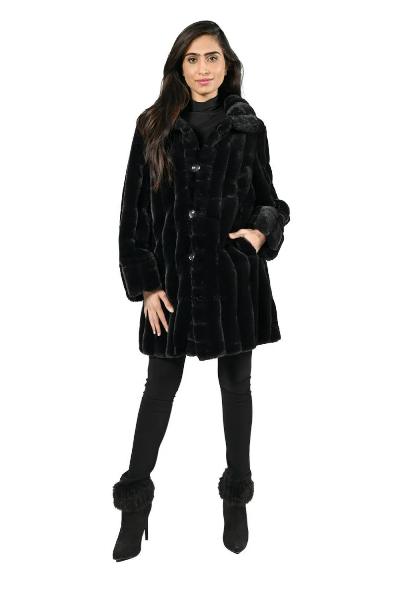 Frank Lyman Black Reversible Coat # 224530U