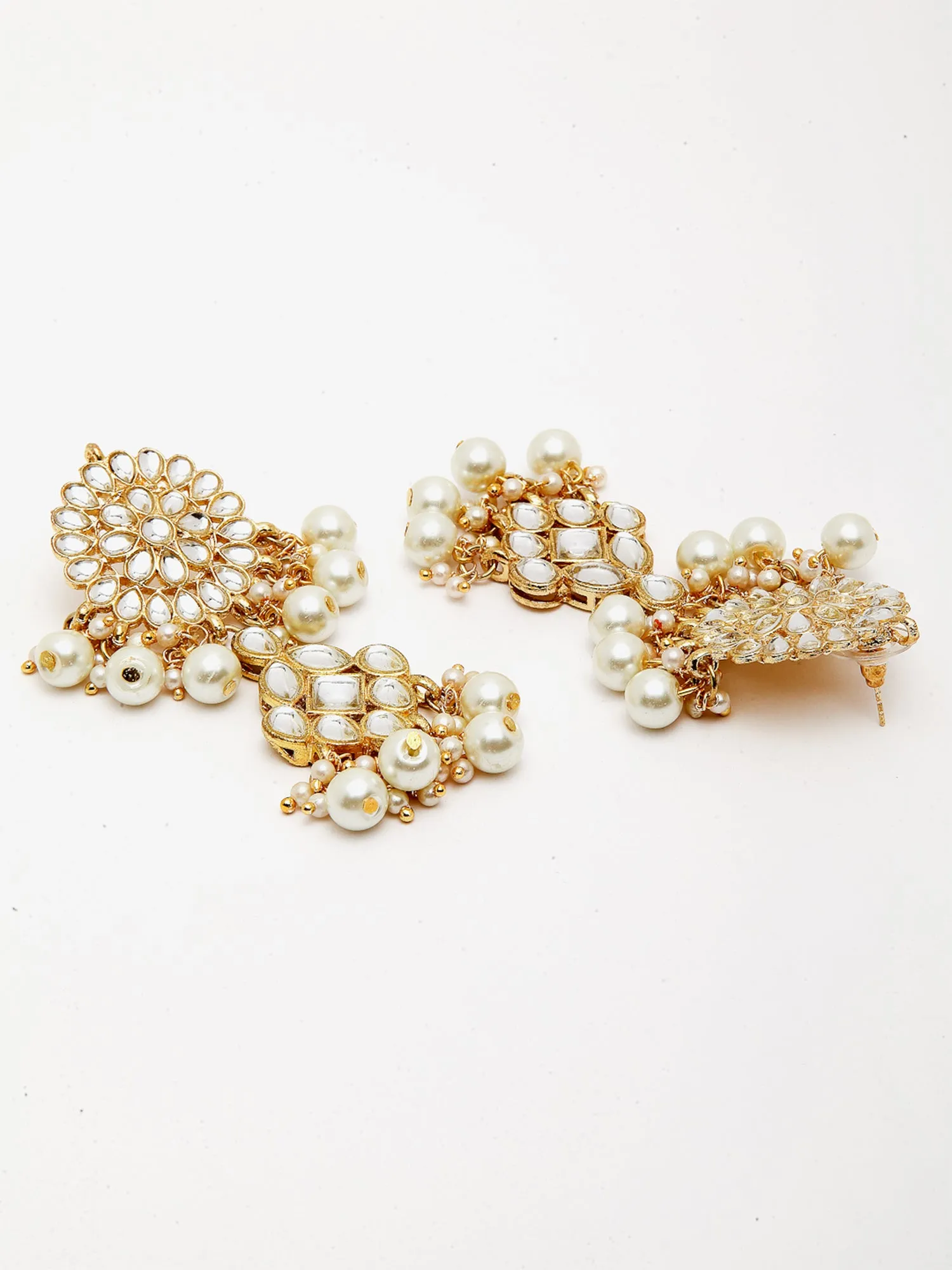 Gold-Plated Pearl Studded Bridal Necklace Set