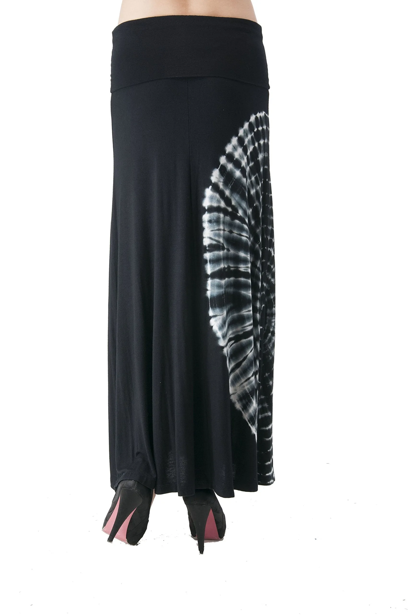 Hollywood Star Fashion Women's Basic Stretch Solid Colored Plain Maxi Long Skirt