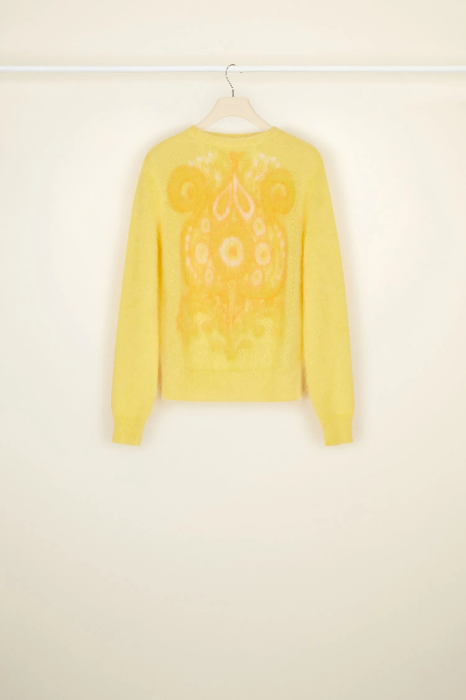 Jacquard jumper in mohair and alpaca