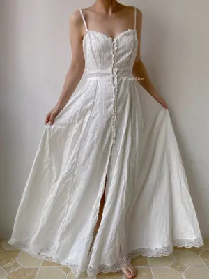 Lace Trim Beaded Cami Dress