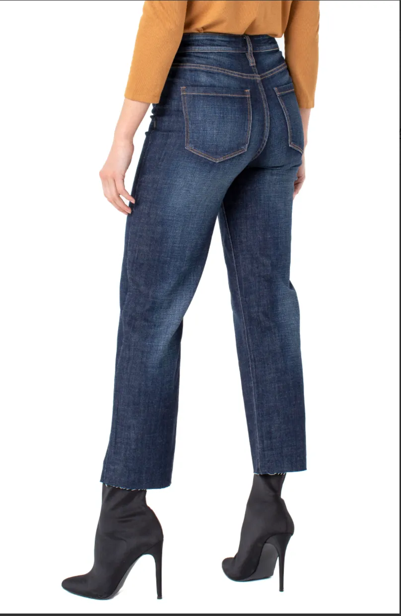Liverpool Jeans Hi-Rise Crop Straight Cut Hem  27"