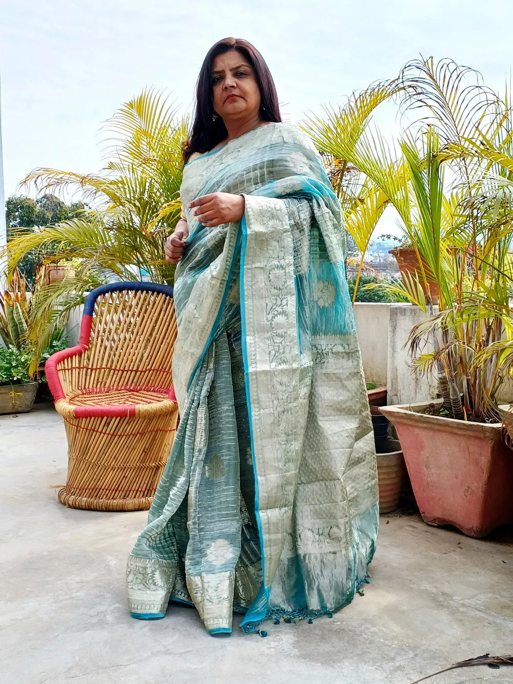 MANJULIKA TISSUE BANARASI SAREE