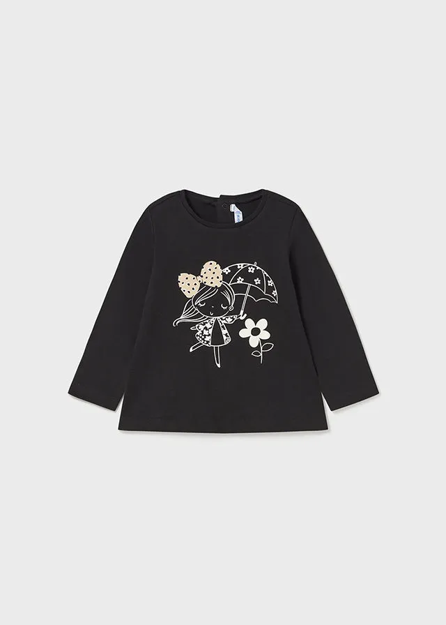 Mayoral 2012 015 - Black Long Sleeve T-Shirt