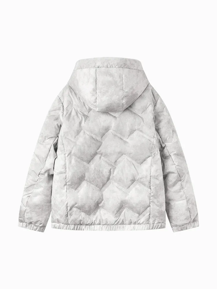 Men's short thin down jacket