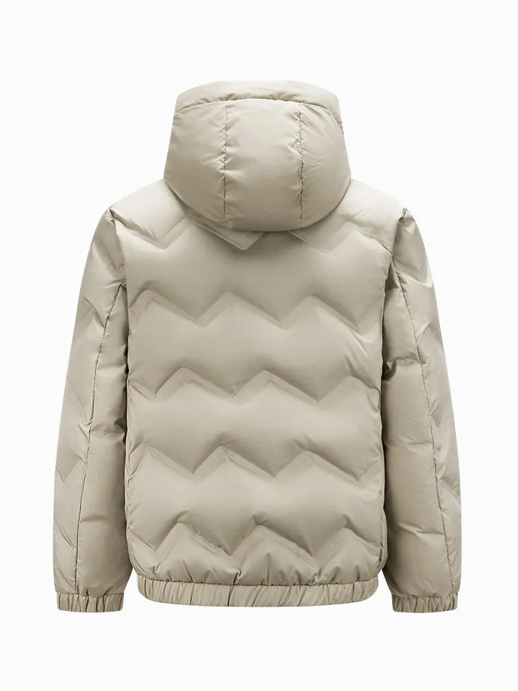 Men's short thin down jacket