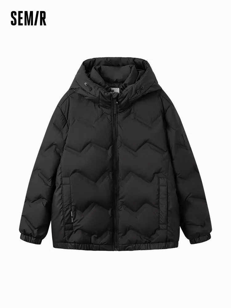 Men's short thin down jacket