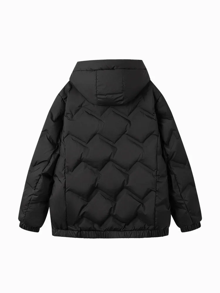 Men's short thin down jacket
