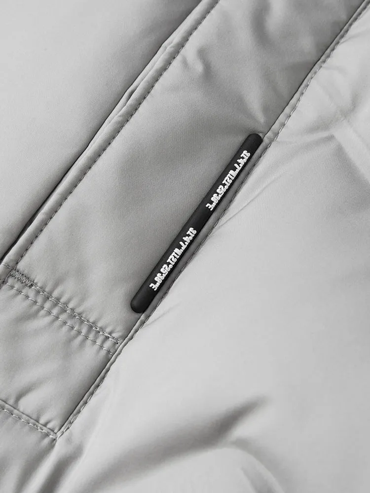 Men's short thin down jacket