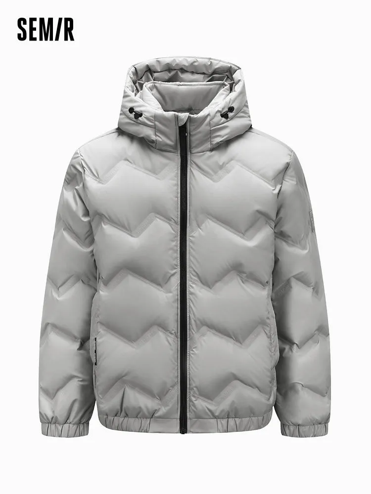 Men's short thin down jacket