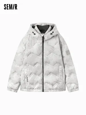 Men's short thin down jacket