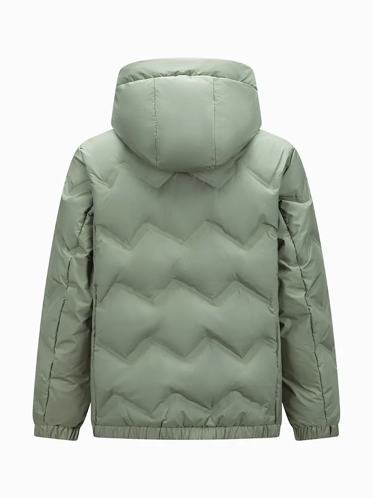 Men's short thin down jacket
