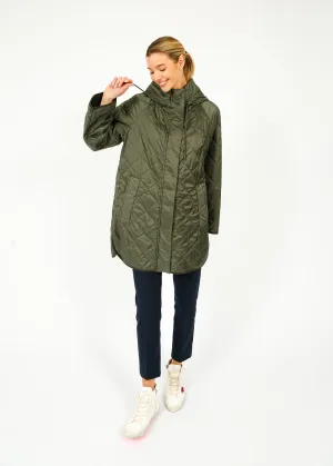 MM Ribera Quilted Coat in Khaki