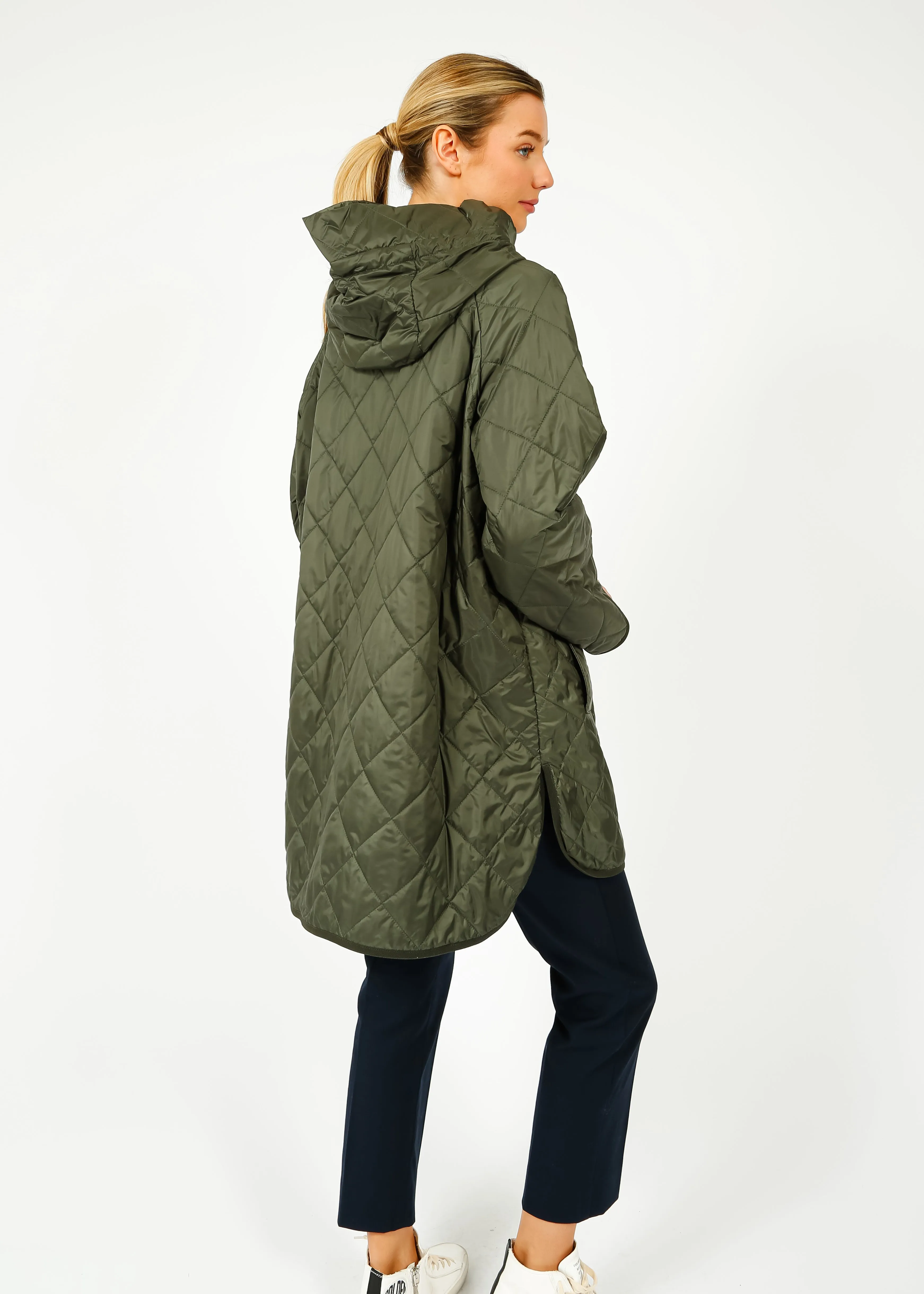 MM Ribera Quilted Coat in Khaki