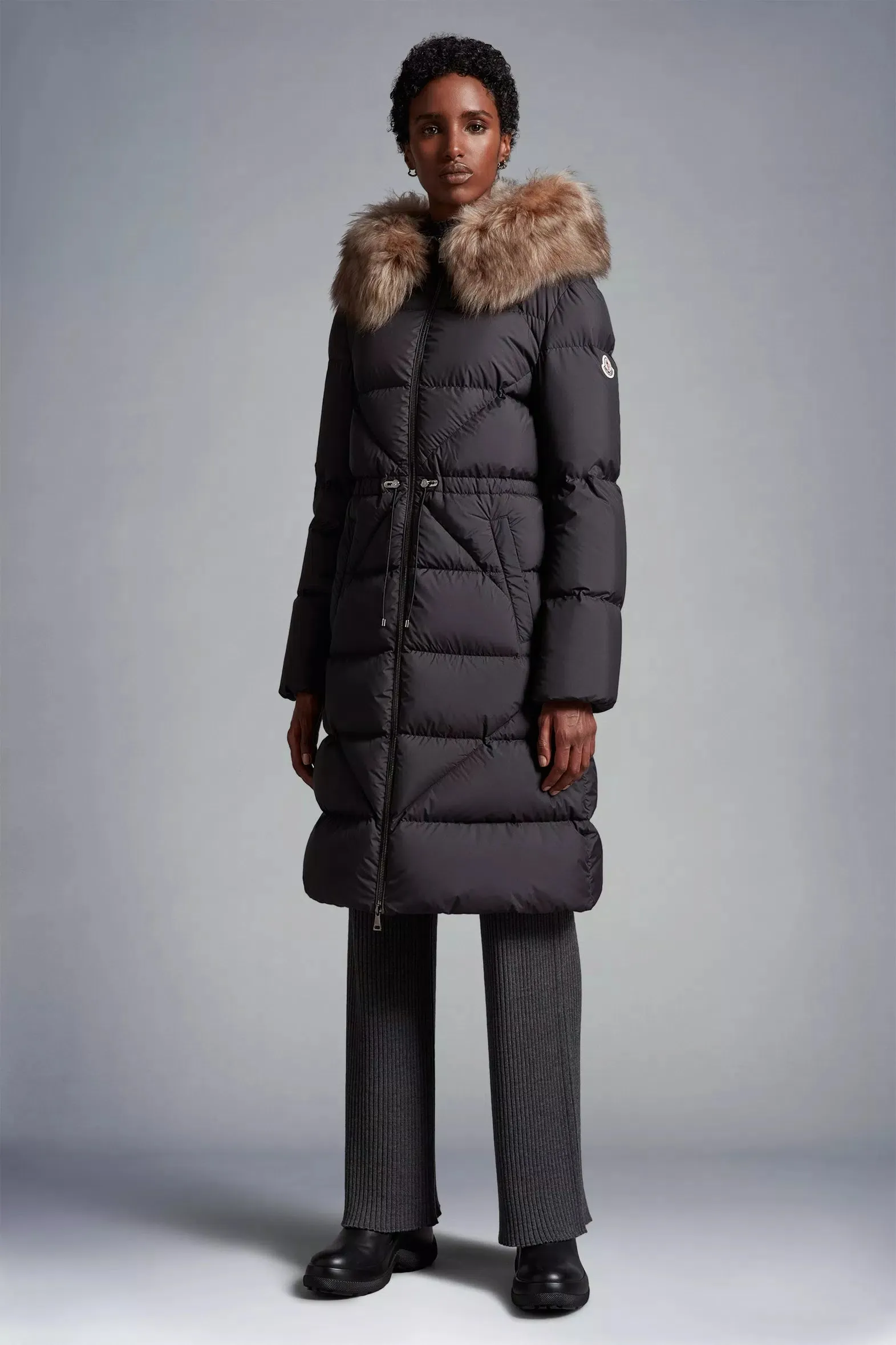 MONCLER BUSARD LONG DOWN JACKET BLACK