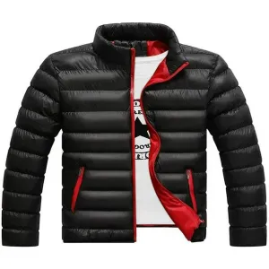NEW Men Winter Warm Coat Ultralight High Neck Slim Jacket Down Outerwear Sz L