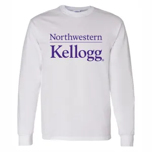 Northwestern Wildcats Kellogg Long-Sleeve White T-Shirt