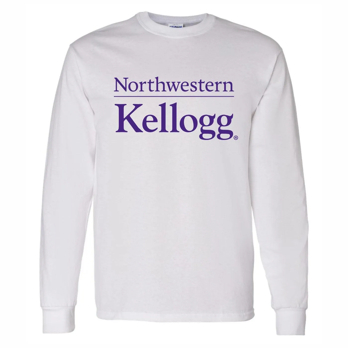 Northwestern Wildcats Kellogg Long-Sleeve White T-Shirt