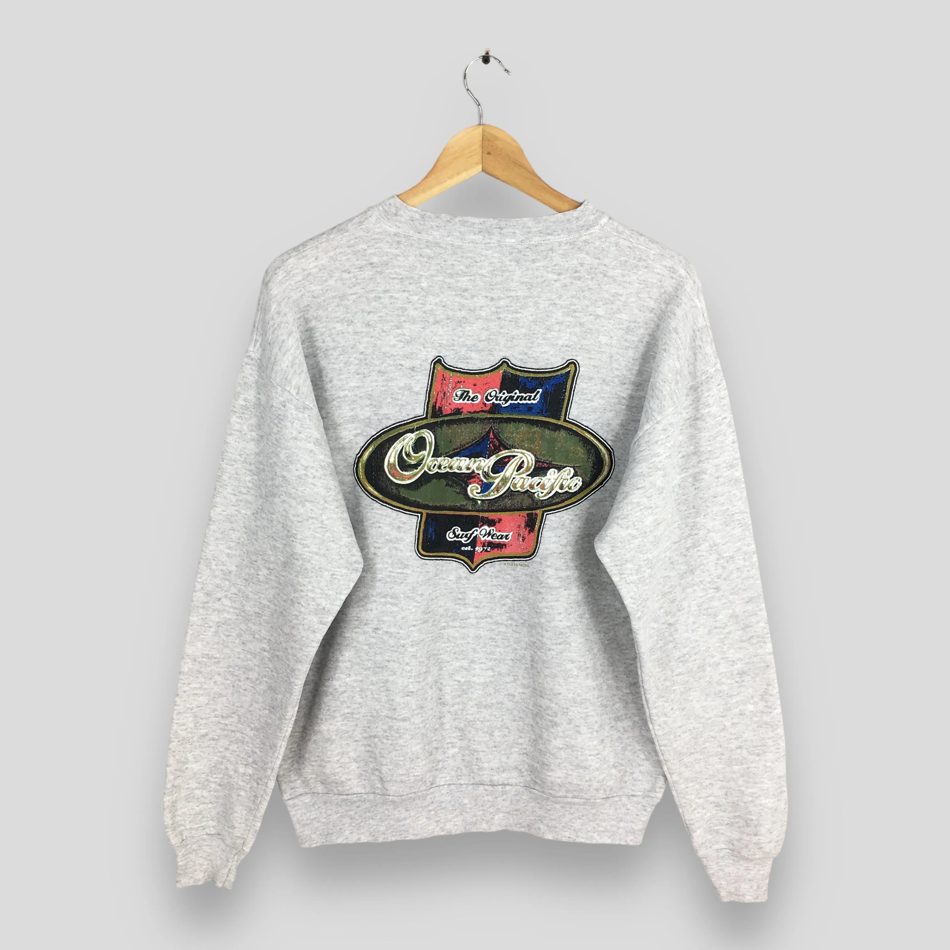 OP Ocean Pacific Surfing Gray Sweatshirt Medium