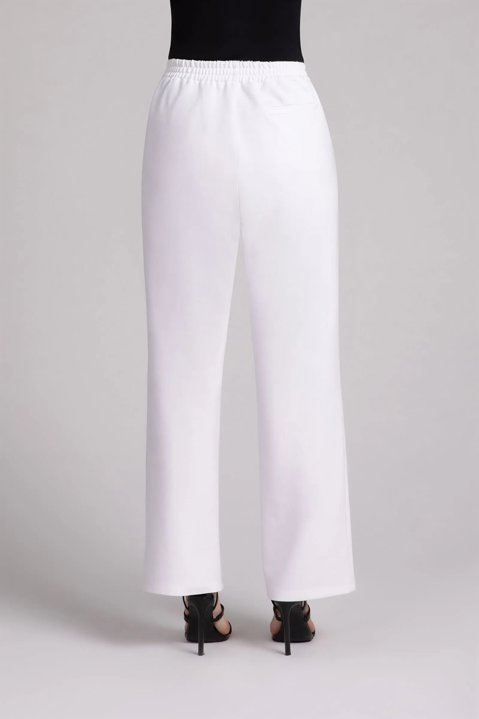 Ponte Pull On Stovepipe Pant | White