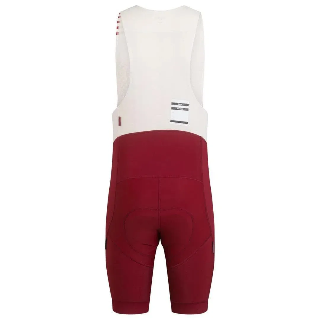 RAPHA Pro Team Winter Bib Shorts - BUB Burgundy/Off White