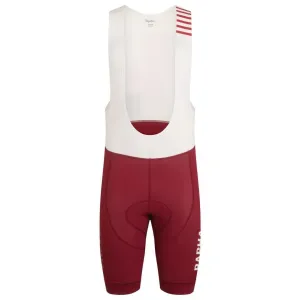 RAPHA Pro Team Winter Bib Shorts - BUB Burgundy/Off White
