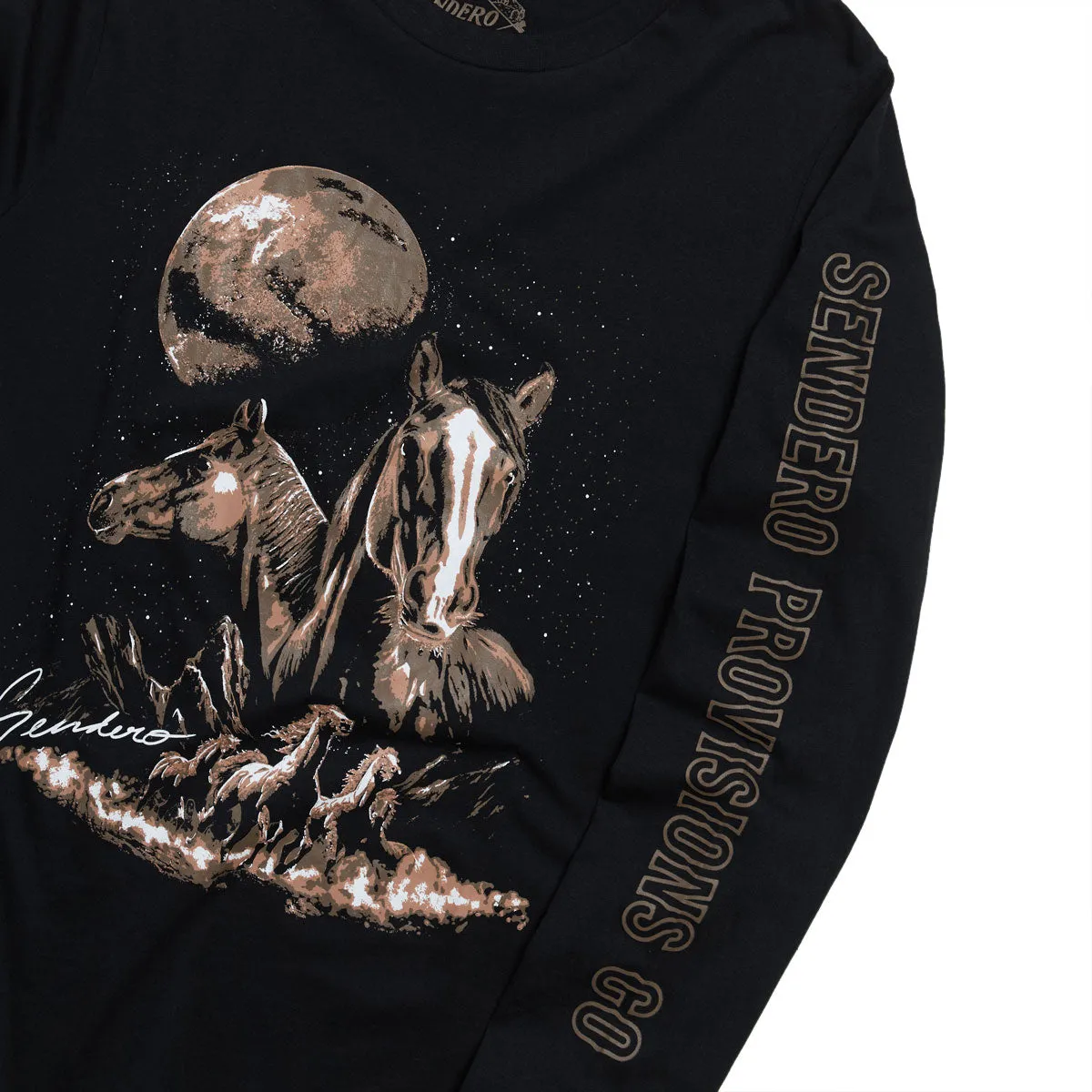 Sendero Midnight Riders Long Sleeve T-Shirt - Black