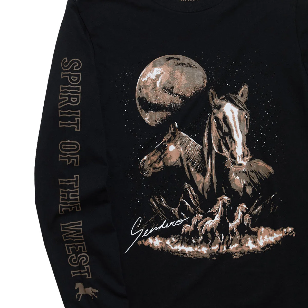 Sendero Midnight Riders Long Sleeve T-Shirt - Black
