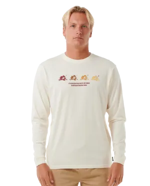 Surf Revival Hoffman Long Sleeve T-Shirt in Bone