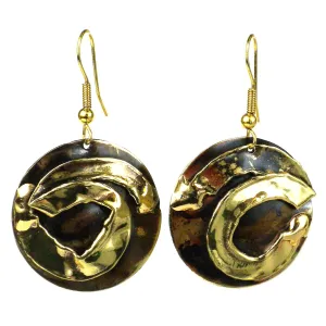 Twisted Ribbon Brass Earrings Brass Images