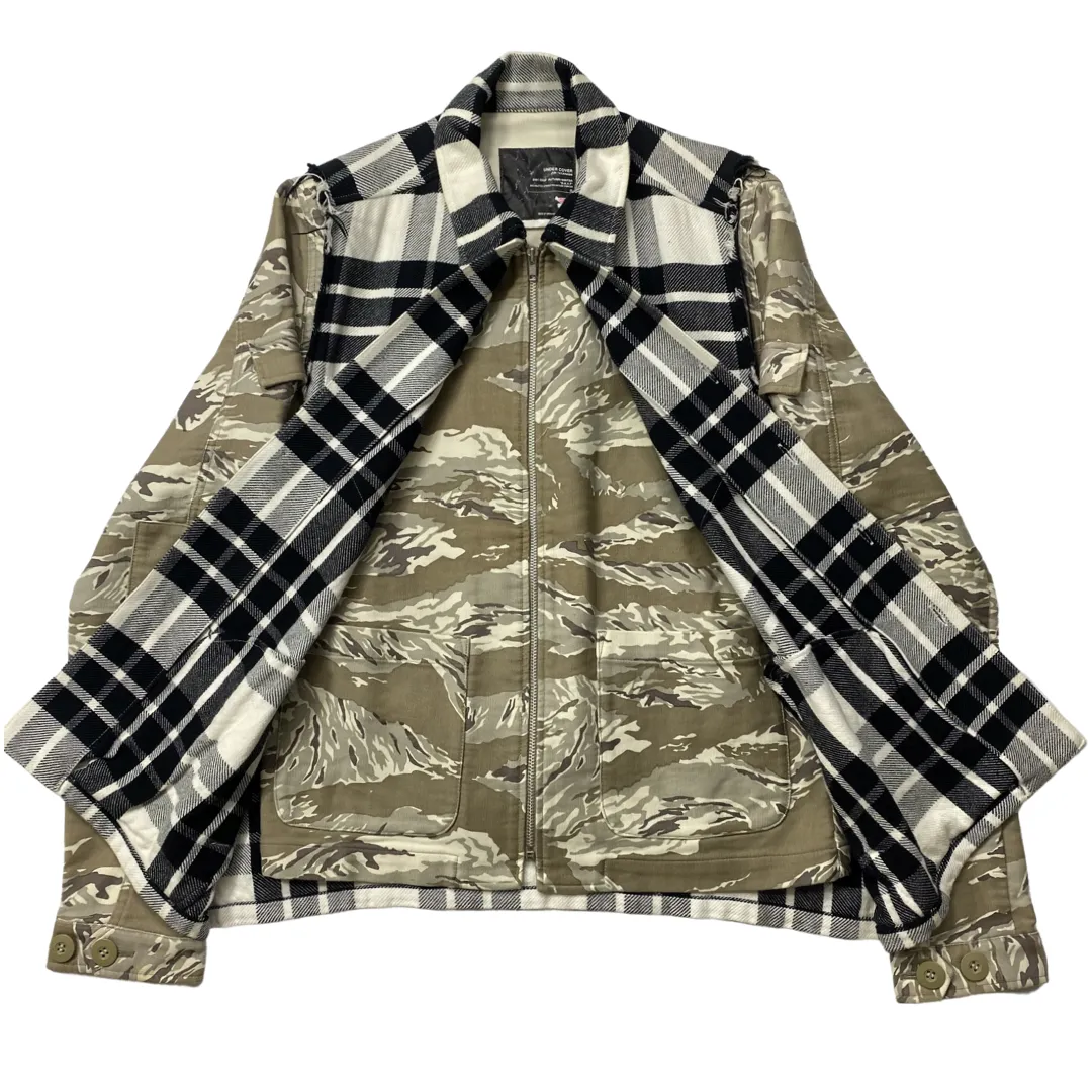 Undercoverism Flannel Hybrid Jacket AW02-03 Size Medium