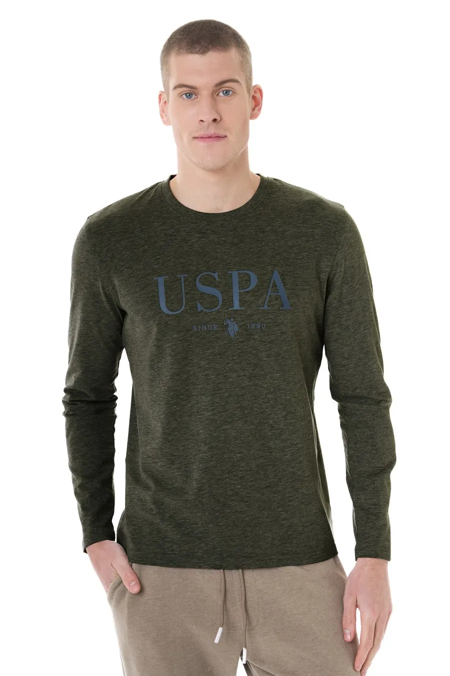 US POLO MENS COTTON LONG SLEEVE T-SHIRT
