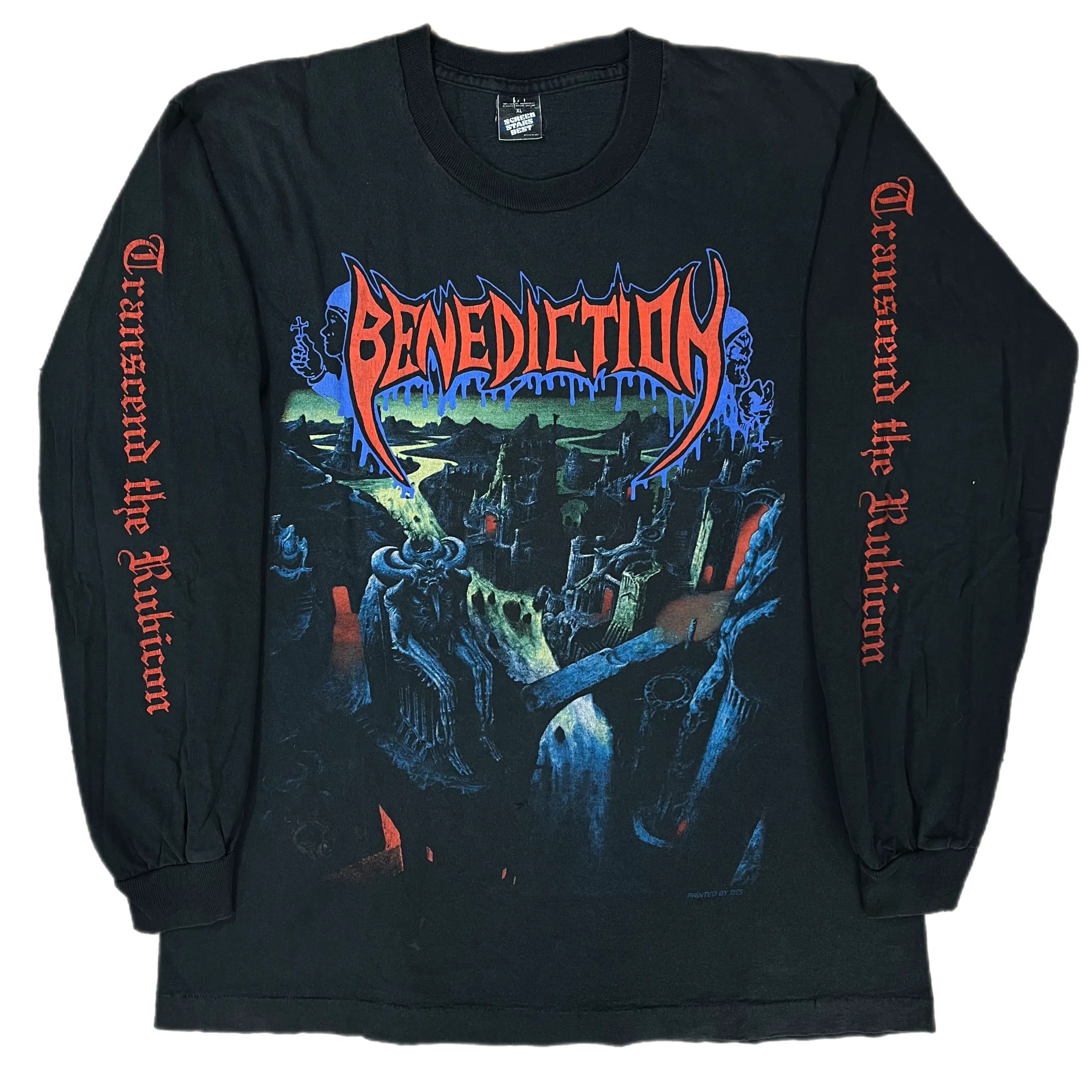 Vintage Benediction "Transcend The Rubicon" 1993 World Violation Long Sleeve Shirt