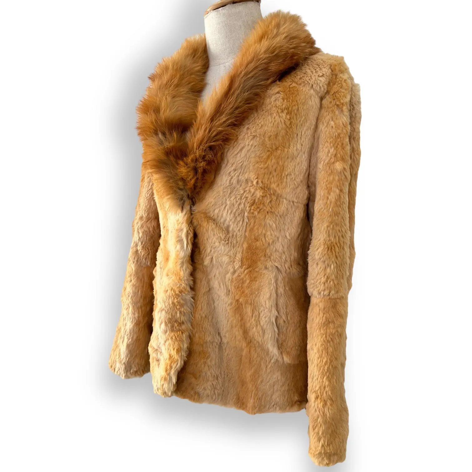 Vintage Fur Coat with Collar