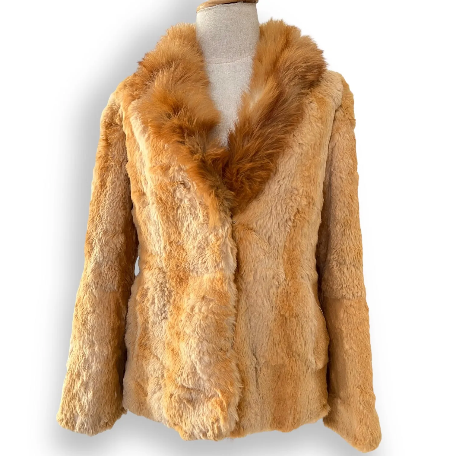 Vintage Fur Coat with Collar